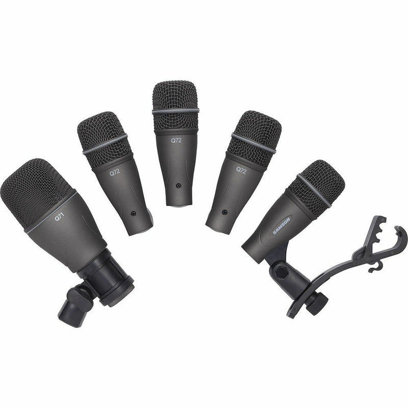 Samson DK705 5-Piece Drum Microphone Recording Kit with Q72 and Q71 & Case