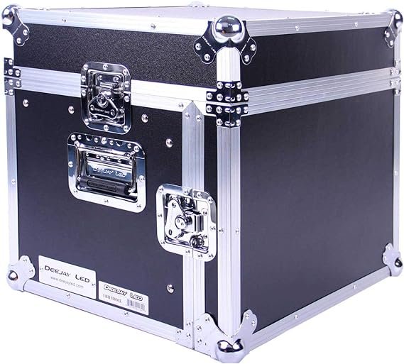 DeeJay LED TBHM806E Fly Drive Case, 8U Slant Mixer Rack/6U Vertical Rack System