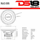 DS18 SLC12S 500W Max Single 4-Ohm 12" Subwoofer