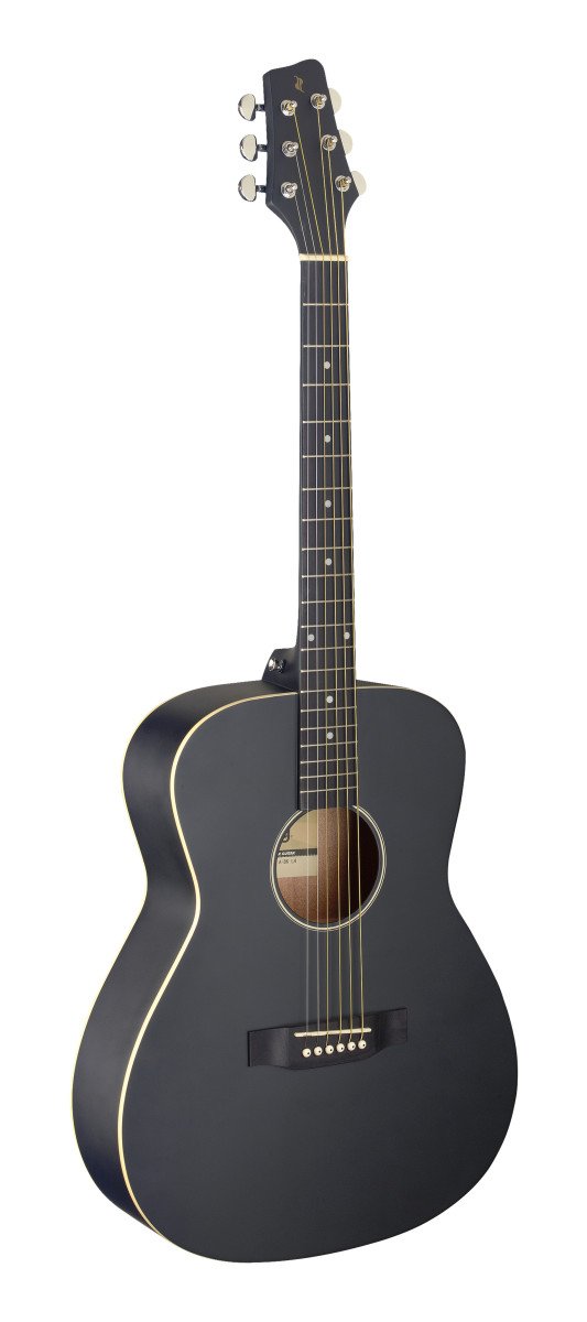 Stagg Left-Handed Auditorium Acoustic Guitar - Black - SA35 A-BK LH