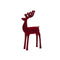 Red Flocked Deer Figurine (Set of 2)