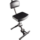 Quik Lok Adjustable Musicians' Stool with Back and Footrest - Black - DX-749