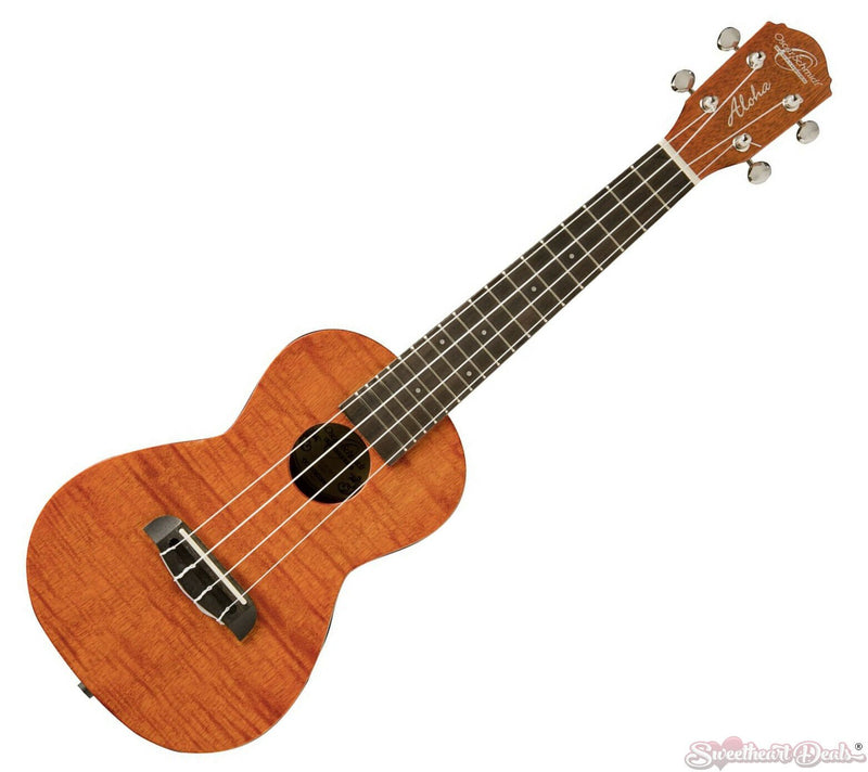 Oscar Schmidt OU300F Flame Mahogany Concert Ukulele - Natural