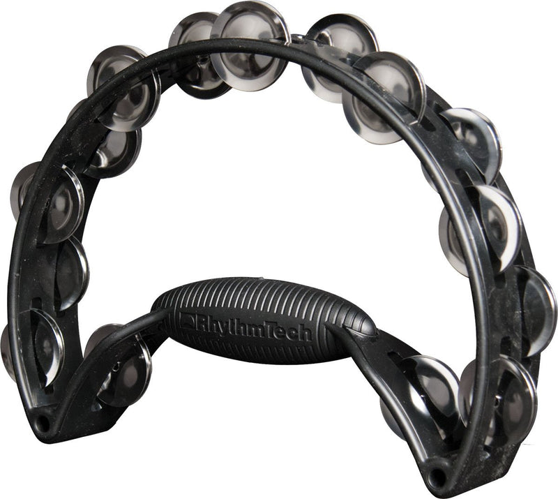 Rhythm Tech RTPRO10 Pro Tambourine - Black with Nickel Steel Jingles