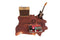 Drum N Base 6' X 5.25' Vegan Betsy Red Brown Cow Drum Rug - VGN BRWN