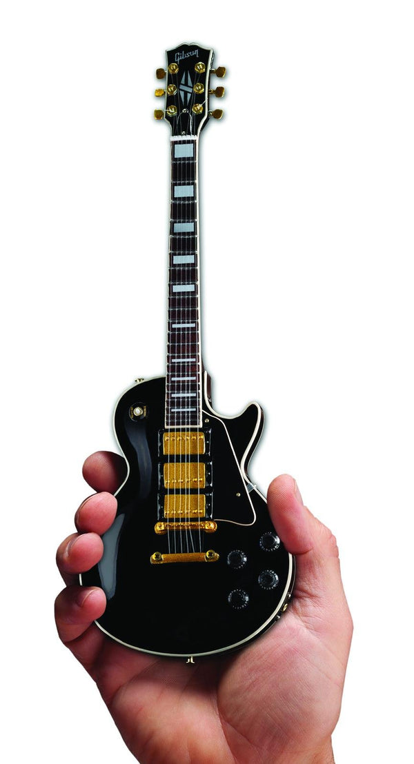 Axe Heaven Gibson Les Paul Custom 1:4 Scale Mini Guitar Replica - Ebony - GG-123