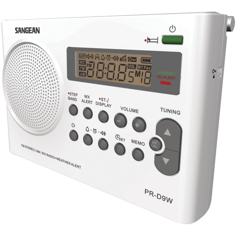 Sangean AM/FM/NOAA Weather Alert Rechargeable Radio - PR-D9W