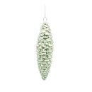 Green Frosted Pinecone Drop Ornament (Set of 12)