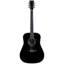 Lauren Dreadnought Acoustic Guitar - Black - LA125BK-A-U