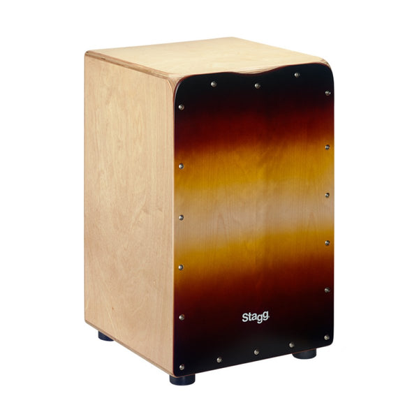 Stagg Standard Sized Birch Cajón with Sunburst Finish - CAJ-50M-SB