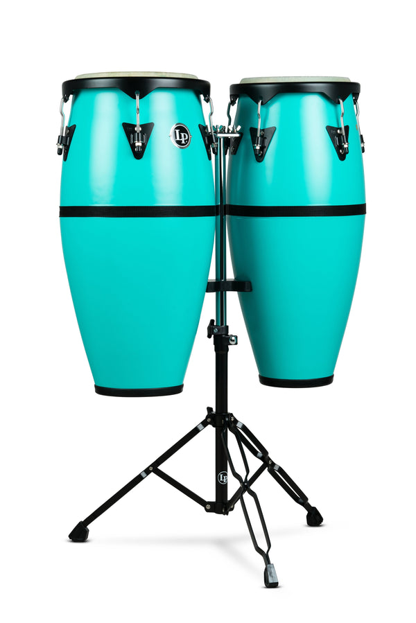 Latin Percussion Discovery Conga Set LP646D-SF with Stand - Sea Foam