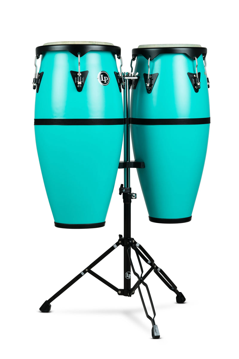 Latin Percussion Discovery Conga Set LP646D-SF with Stand - Sea Foam