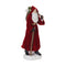 Flocked Santa Figurine with Hood and Staff (Set of 2)