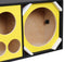 DeeJay LED Car Speaker Enclosure Two 12" Woofers w/ 2 Tweeters & 1 Horn - Yellow