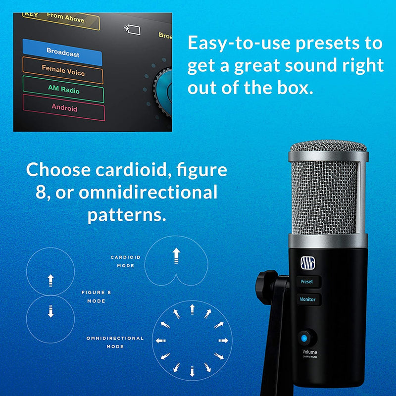 PreSonus Revelator USB-C Microphone Bundle w/ Studio One Artist & Headphone