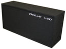 DeeJay LED Car Speaker Enclosure Two 12" Woofers w/ 2 Tweeters & 1 Horn - Red