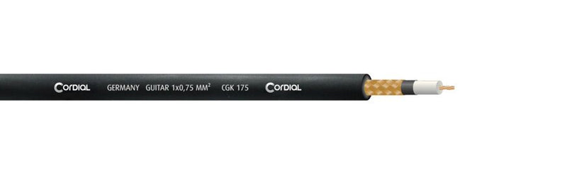Cordial 30' Copper Instrument Cable 1/4″ to 1/4″ Straight - Black - CSI9PP175