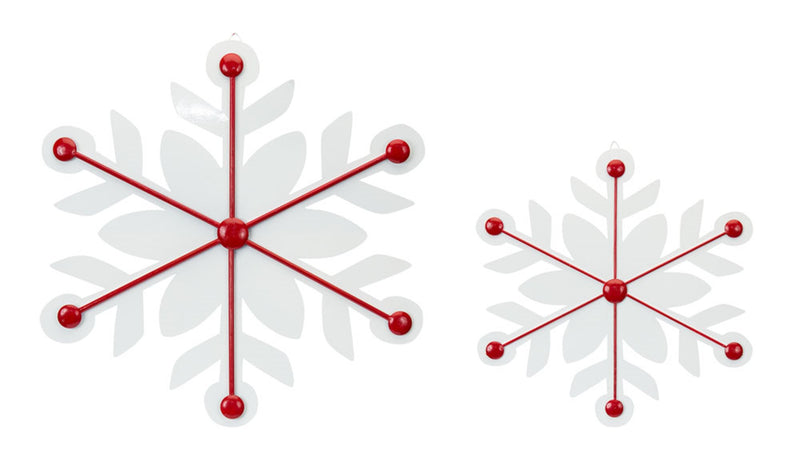 Iron Metal Snowflake Wall Hanging (Set of 2)