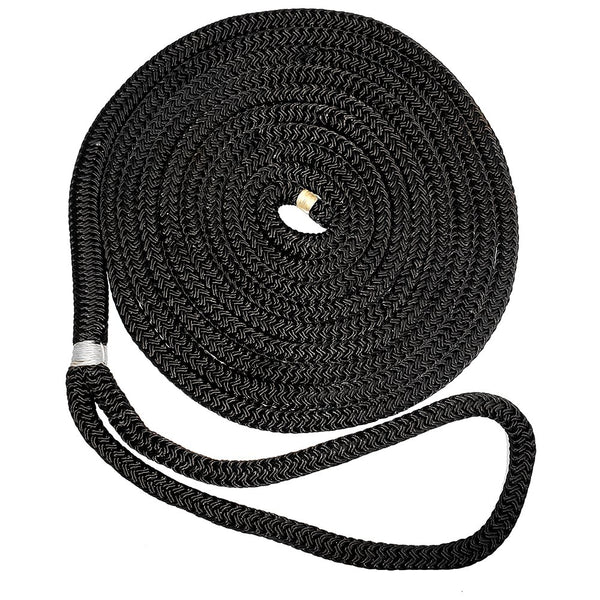 New England Ropes 5/8" Double Braid Dock Line - Black - 35' C5054-20-00035