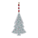 Metal Tree Ornament with Beaded Hanger (Set of 12)