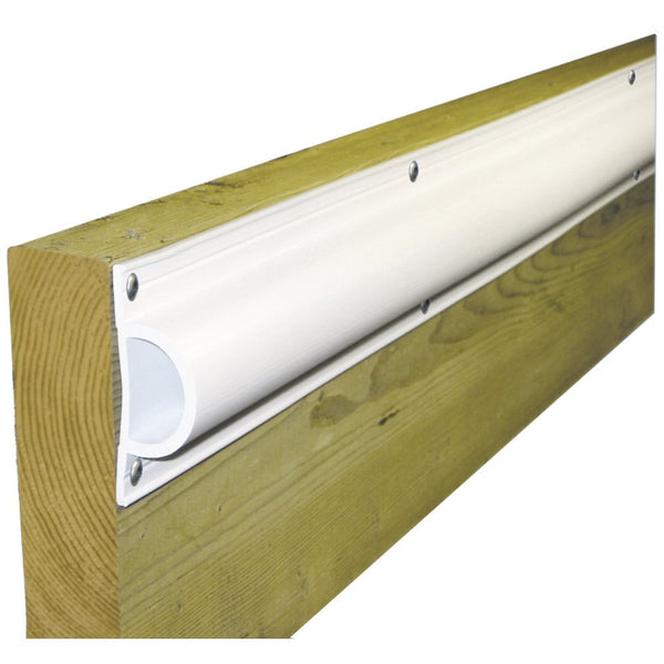 Dock Edge Standard "D" PVC Profile 16ft Roll - White 1190-F