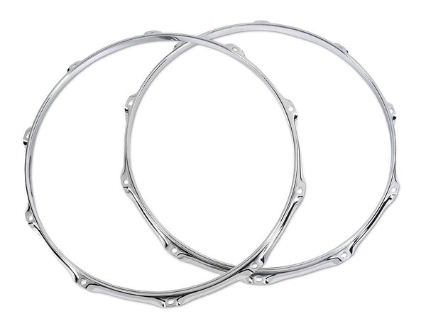 DW Pair of Chrome 14/10 Snare True Hoops Bands - DWSMCH14CR2