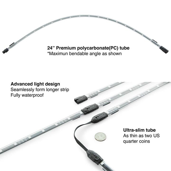 XKGlow LED Underglow Accent Kit - Bluetooth Control KS-CAR-STANDARD