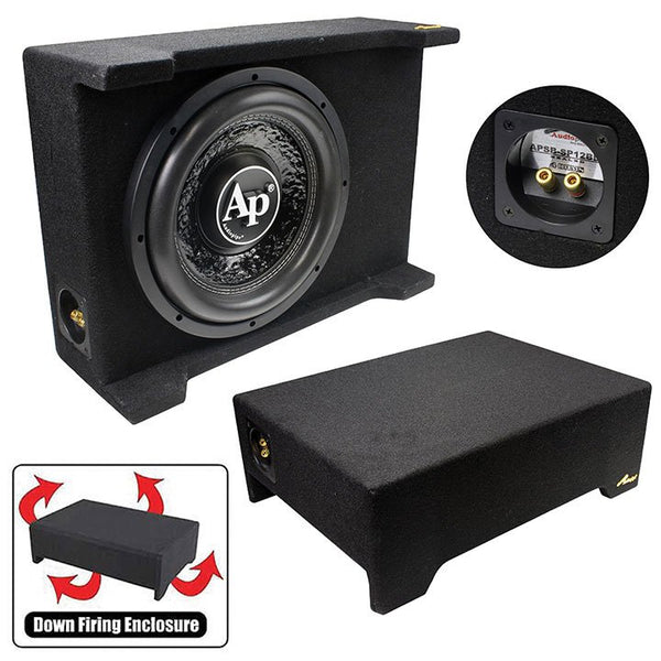 Audiopipe 12" Loaded Sealed Enclosure 800 Watts Shallow Mount 4 ohm APSB-SP12BDF