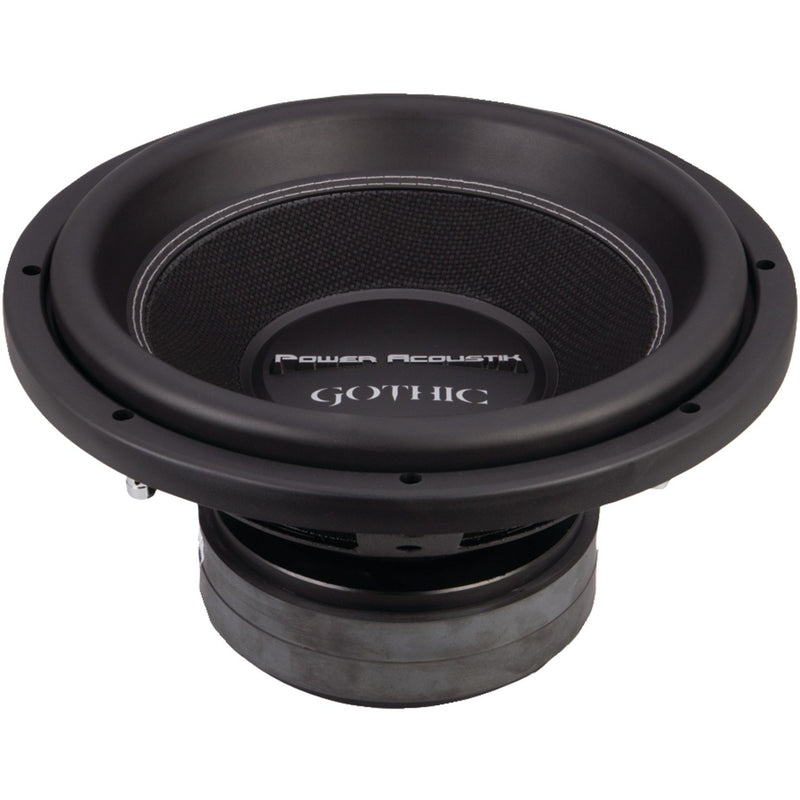 Power Acoustik Gothic Series 2500 Watts 2 Ohm DVC Car Subwoofer 12" - GW3-12