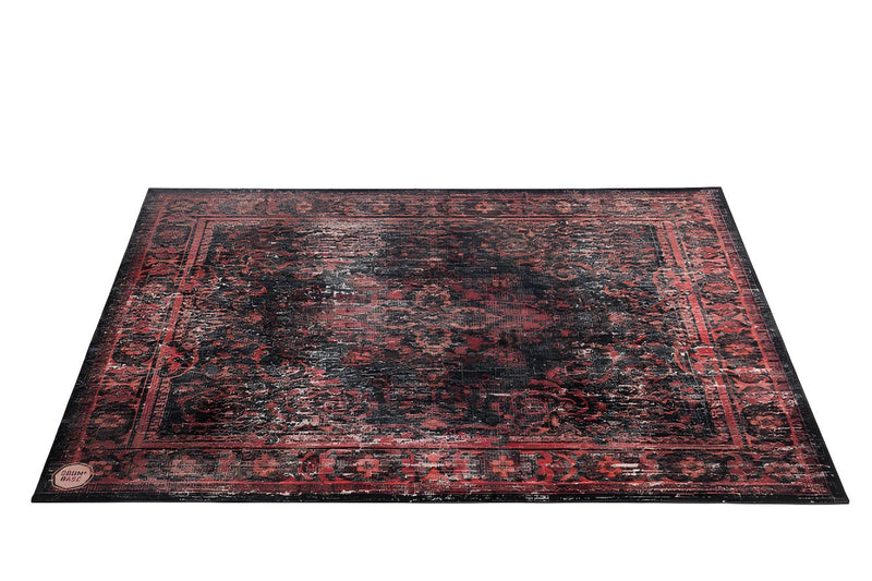 Drum N Base Vintage Persian Style 6' x 5.25' Stage Rug - Black/Red