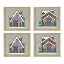 Framed Ski Lodge Wall Art (Set of 4)