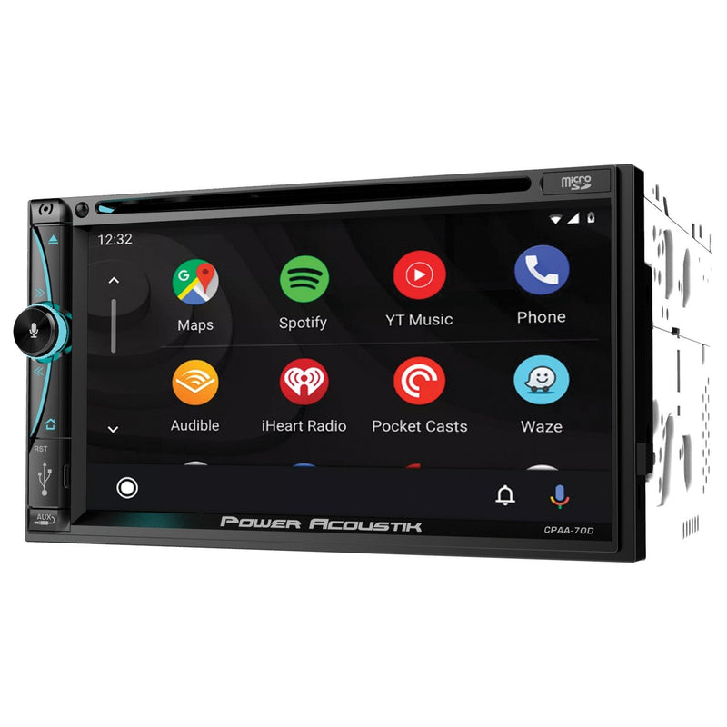 Power Acoustik CPAA-70D 7-In. Double-DIN DVD Receiver w/ Bluetooth