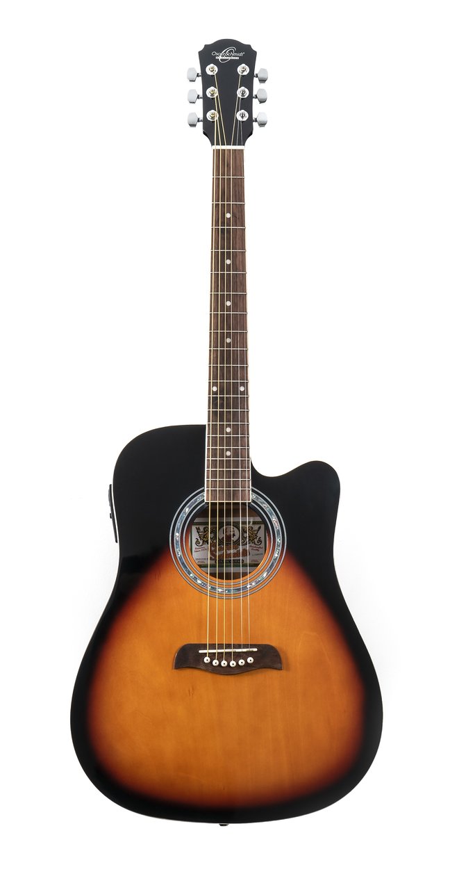 Oscar Schmidt Dreadnought Acoustic Electric Guitar - Vintage Sunburst OD45CEVSB