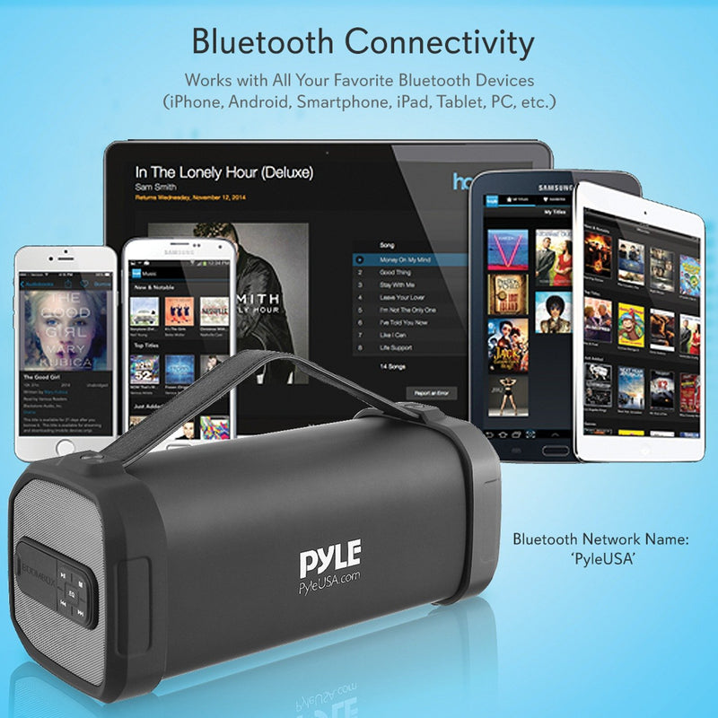 Pyle PBMSQG9 Portable Bluetooth Tube-Shaped Speaker