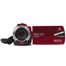 Minolta 1080p Full HD IR Night Vision Wi-Fi Camcorder (Red) MN200NV-R