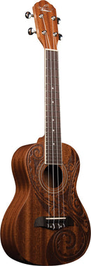 Oscar Schmidt Maori Baritone Ukulele - Laser Etched Design - OU52TAT