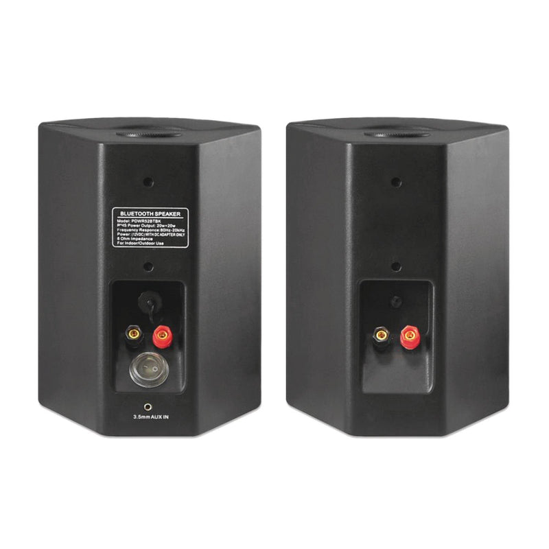 Pyle 5.25" Indoor/Outdoor Wall-Mount Bluetooth® Speaker System (Black) Pair