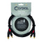 Cordial 10' Unbalanced Twin Cable Adapter - RCA Male to RCA Female - CFU3CE
