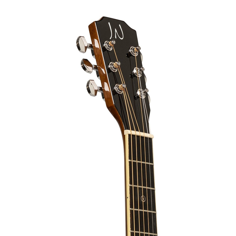 JN Guitars Bessie Acoustic Travel Guitar - Dark Cherry Burst - BES-A MINI DCB