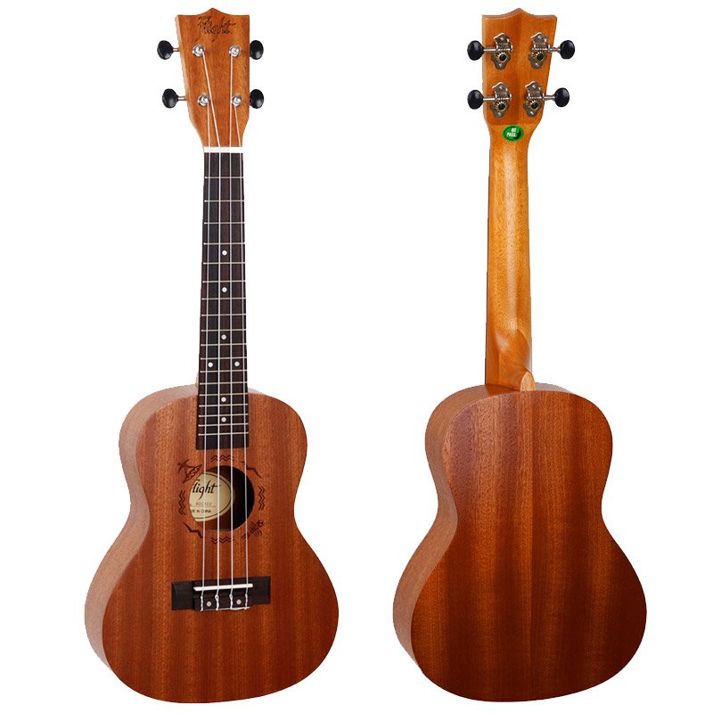 Flight Concert Acoustic Ukulele w/ Gig Bag - Engraved African Sapele - NUC310