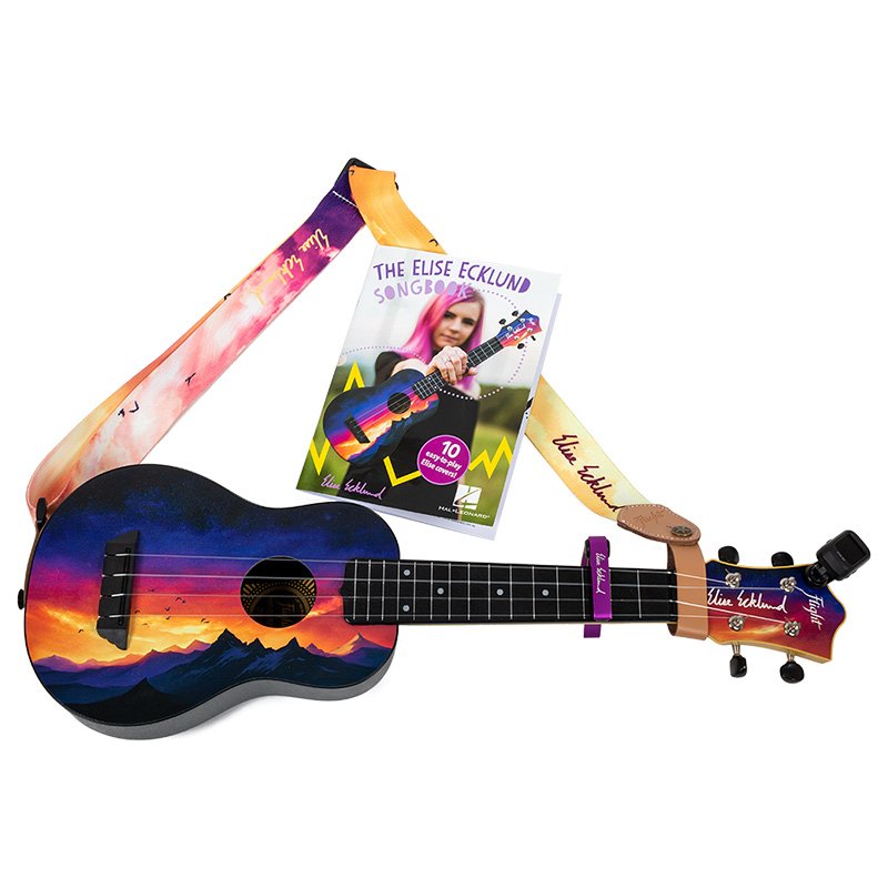 Flight Elise Ecklund Sunset Travel Ukulele Bundle - TUS EE PACK