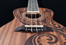 Oscar Schmidt Maori Baritone Ukulele - Laser Etched Design - OU52TAT