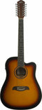 Oscar Schmidt 12-String Acoustic Electric Guitar - Tobacco Sunburst - OD312CETS