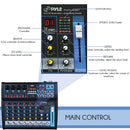 Pyle Pro Audio 8 Channels DJ Sound Mixer w/ Bluetooth - PMXU83BT