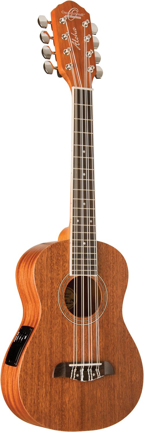 Oscar Schmidt Tenor Electric 8-String Ukulele w/ EQ - Mahogany - OU28TE