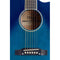 Stagg Dreadnought Acoustic Electric Guitar - Transparent Blue - SA35 DSCE-TB