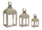 Modern Beige Metal Lantern (Set of 3)