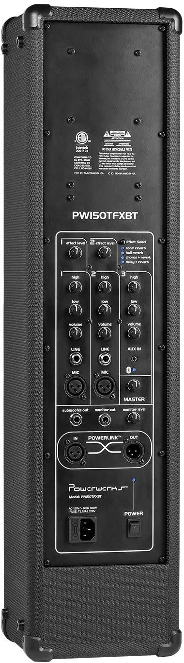 Powerwerks 150 Watt PA Tower with Digital Effects - PW150TFXBT