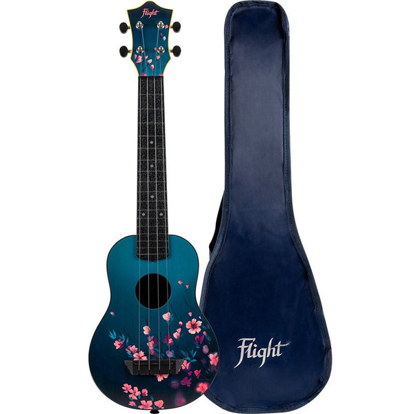 Flight Sakura Long Neck Soprano Ukulele with Gig Bag - TUSL32SAKURA