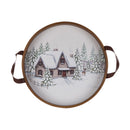 Wood Winter Scene Tray (Set of 2)